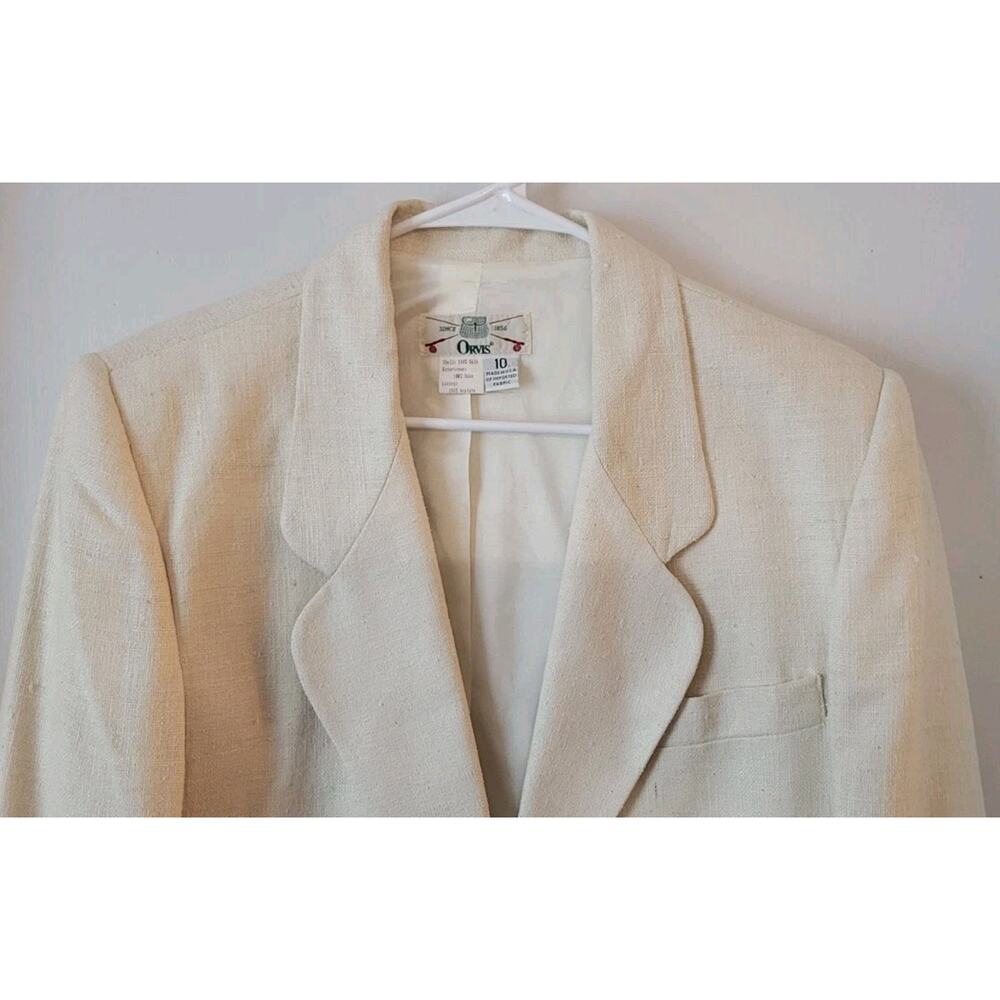 Vtg. Orvis Women’s Sz. 10 Single Button Lined Blazer Jacket 100% Silk - Picture 3 of 10